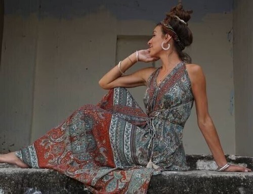 Indian Women Dress Free Size Women Maxi Assorted Silk Sar Wholesale Lot of 10 Pc - Picture 4 of 6