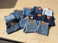 BIG LOT OF 11  LEVIS DENIM JEANS 501 505 514 550 VTG 90s Y2K White oak Cone Mix