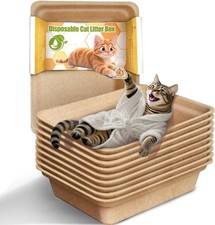 9-Pack Disposable Litter Boxes Cats Leak-Proof 3/6/9/20/32 Odor Control Tray