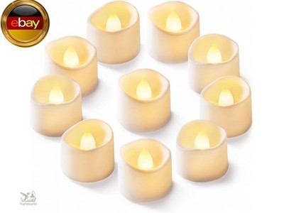 Homemory 12 Stück LED Teelichter, flackernde Teelichter, Warm White 