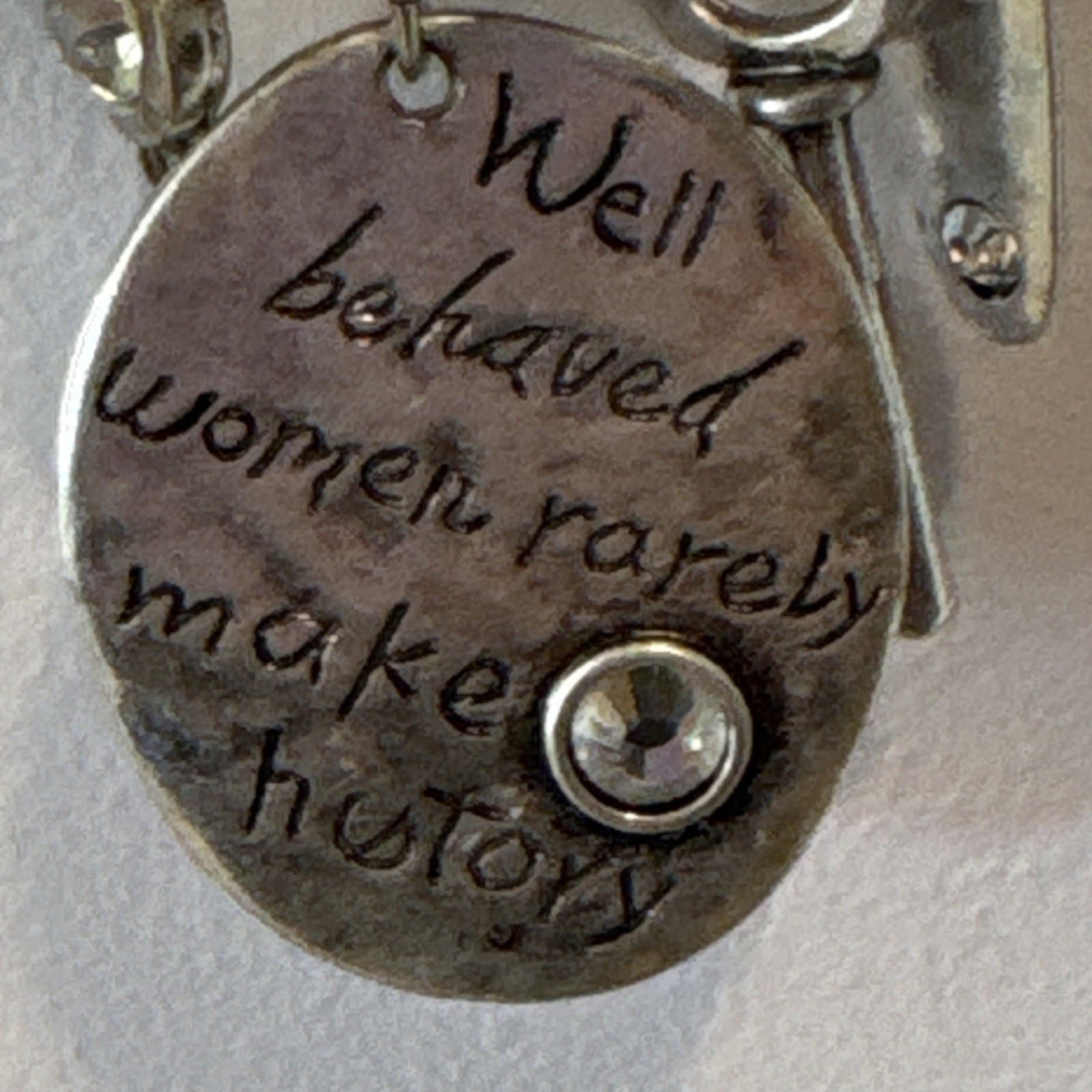 Chico's Inspirational Charm Statement Necklace Si… - image 4