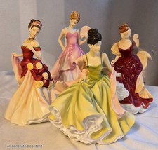 ROYAL DOULTON PRETTY LADIES WINTER, SPRING, SUMMER, AUTUMN BALL FIGURES