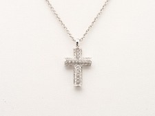 Bvlgari 18K Gold Diamanten Kreuz Halskette Croce Pave Boxed Bulgari UVP 4750£