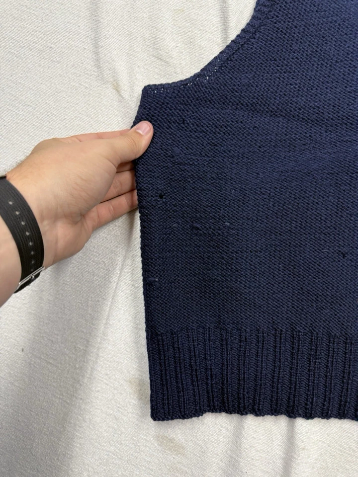 Vintage Ww2 Era Red Cross Style Knit Sweater Thrashed Distressed M/L - Image 3 of 4