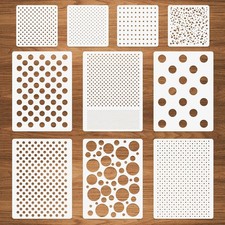 Dots Stencils, 10 Pcs Mixed Media Assorted Size Polka Dot Stencils Repeating...