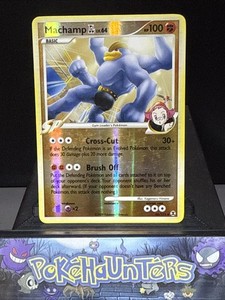 Pokemon Card Machamp GL 46/111 Reverse Holo Platinum Rising Rivals Light Play