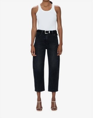 Pistola Eli High Rise Arched Leg Jeans Dark Midnight