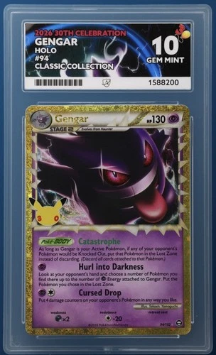 30th Celebration ACE 10 Gengar Prime Classic 94/102 Perfect Anni Pokemon