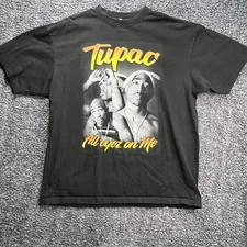 Tupac All Eyez On Me Thug Life 3XL Shaka Wear T-Shirt Black Rap Tee EUC