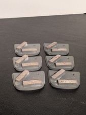 Lot Of 6 Edco Mag Concrete Diamond Inserts 30 / 40 Grit Medium Double Bar Lavina
