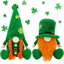 St. Patrick's Day Gnome Doll  Shamrock Decorations for Home  Office
