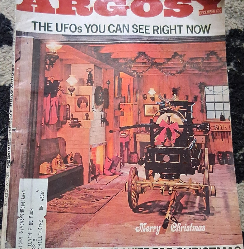 Argosy Magazine December 1968 Illustrated UFOs - Bonatti, Bailey, Boyd
