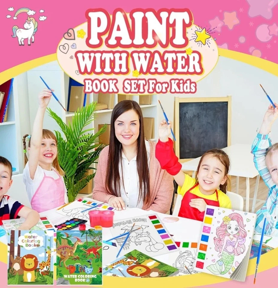 6 pack Water coloring book for children ideal goody bags and birthday parties. - Image 4 of 4