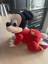VTG Bébé Disney MICKEY MOUSE Rampant  Jouet souple MATTEL 1995