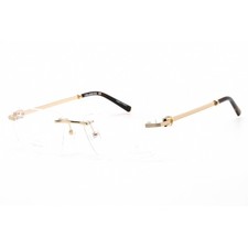 Charriol Men's Eyeglasses Rimless Shiny Light Gold Rectangular Frame PC75081 C03