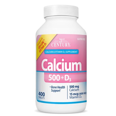 Calcium 500 Plus Extra D Caplets, 400 Count