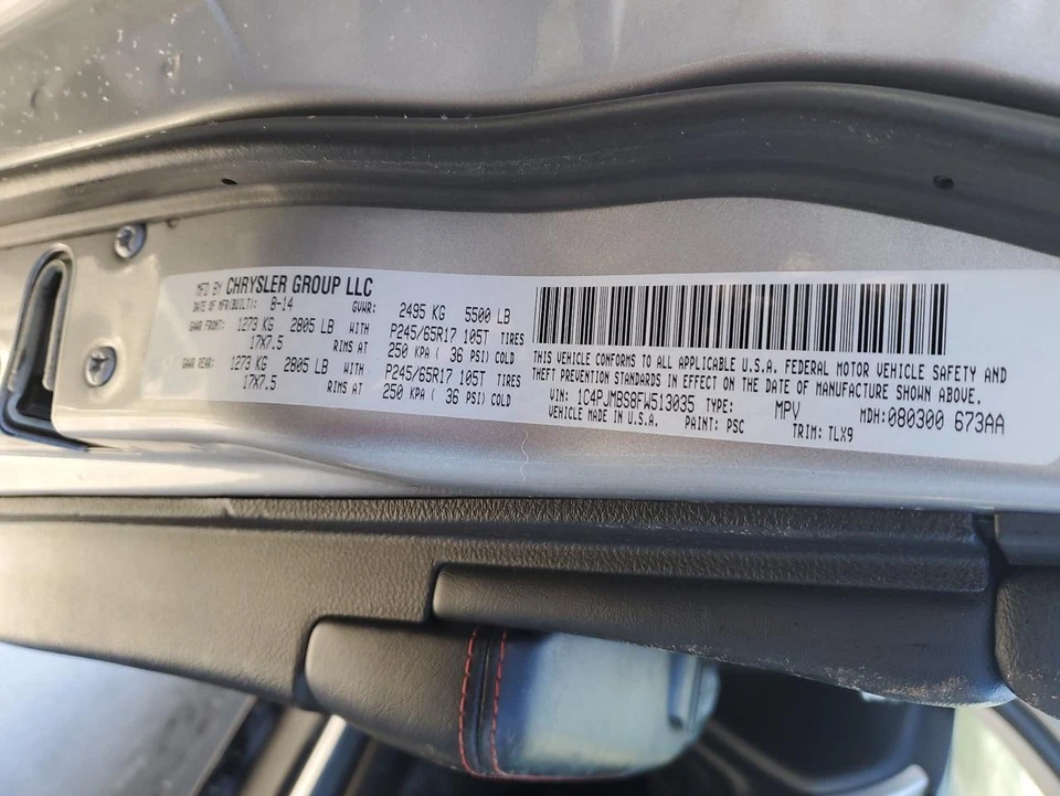 Parasol izquierdo usado se adapta a: Jeep Cherokee 2015 iluminado grado A izquierdo Foto 4 de 4