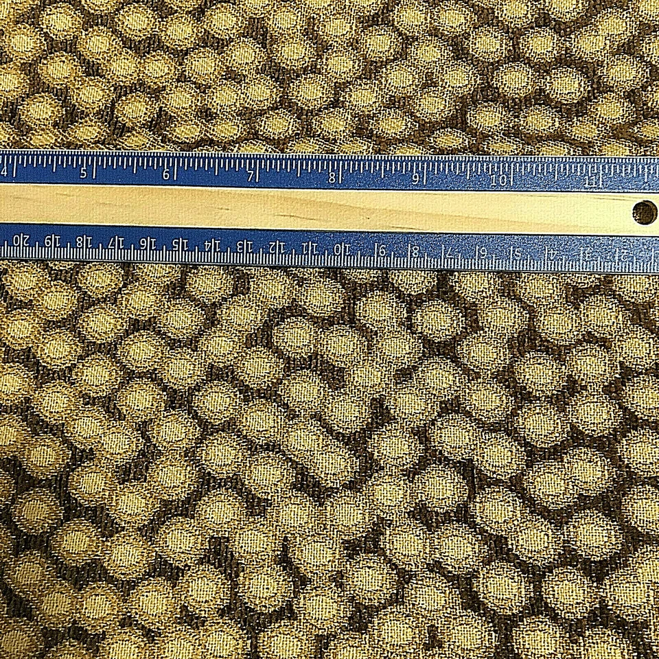 Tela de tapicería Century Designer a lunares reversible marrón beige 17 x 22" nueva con etiquetas Foto 4 de 4