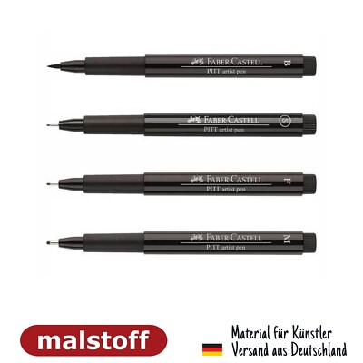 PITT Artist Pen Tuschestift Schwarz - 4 Größen wählbar bei Malstoff