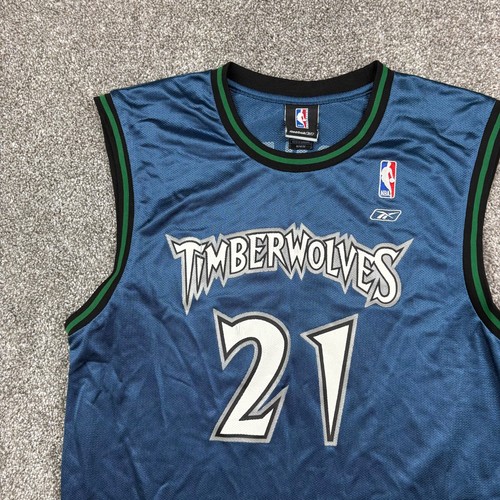 Kevin Garnett Minnesota Timberwolves Basketball Jersey Mens M Blue Reebok NBA - Picture 2 of 8