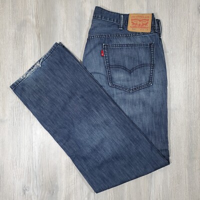Men's Levi Strauss 559 Dark Wash Denim Blue Jeans 38 x 34