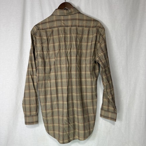 Joseph Abboud Men’s Small Flannel Button Down Long Sleeve Brown Outdoor Fall - Picture 6 of 7