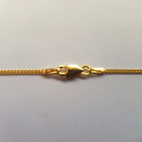 Solid 925 Sterling Silver Hard 9ct Gold Plated Diamond Cut Curb Chain Necklaces - Picture 11 of 11