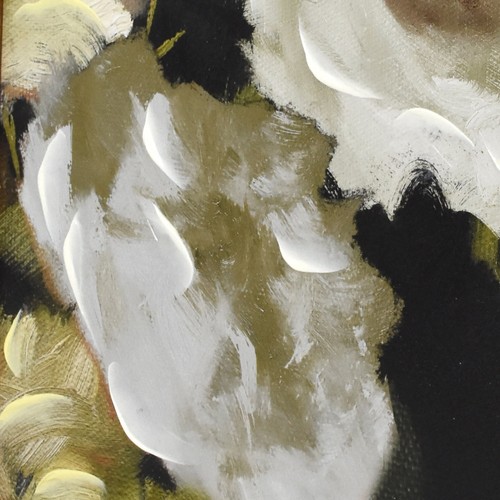 Hand Painted Romantic White Florals Gold Wood Framed Canvas Wall Art 16 X 20 - Picture 8 of 9