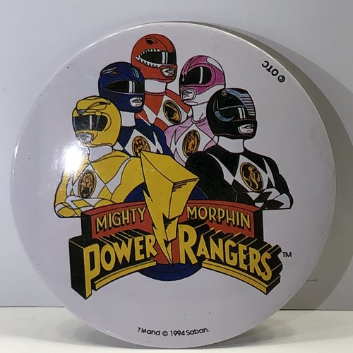 Vintage 1994 Mighty Morphin Power Rangers Pin Button! Free Shipping! - Foto 2 di 4