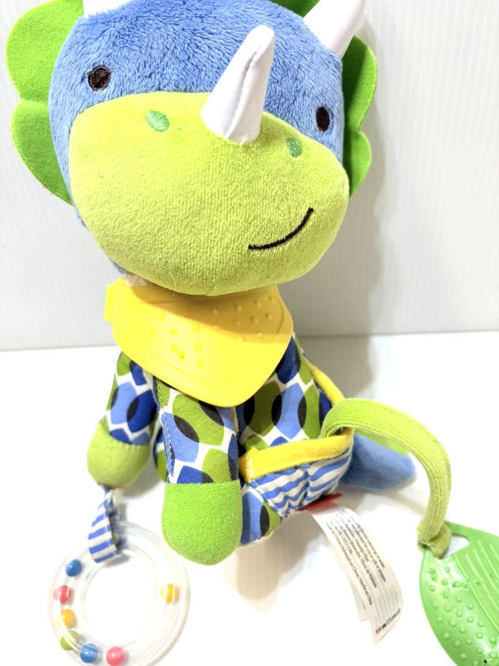 Skip Hop Bandana Buddies Dinosaur Baby Activity Teether Toy with Multi-Sensory - Image 2 of 4