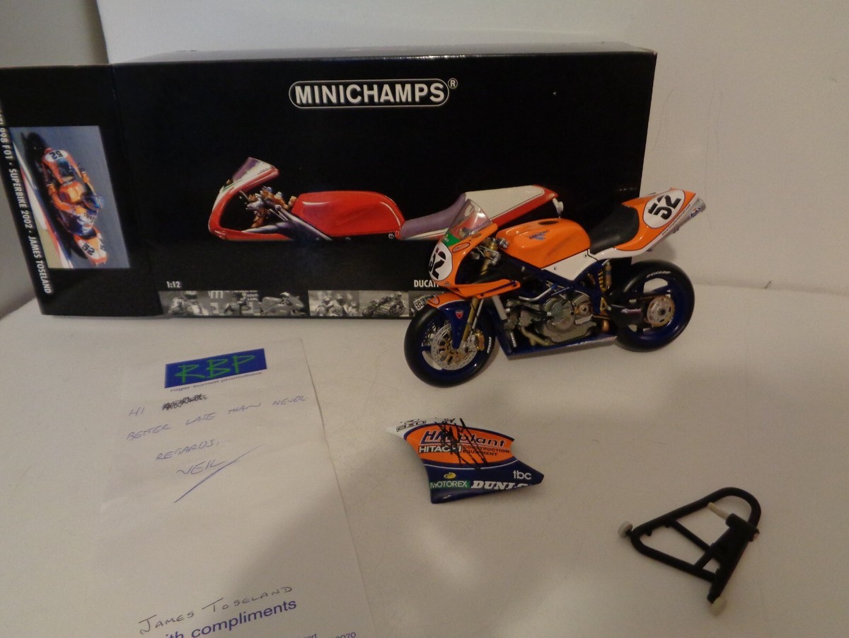 DUCATI: A NOS 1:12 scale Minichamps Ducati 998 F01 '#52 James Toseland