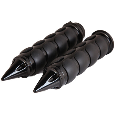 7/8" Spike Hand Grips For Harley Davidson – Black & Red Cruiser Motorcycle