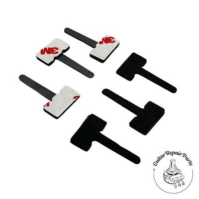 Self-stick Wiring Clips for Acoustic Pickups (6 pcs) - Black