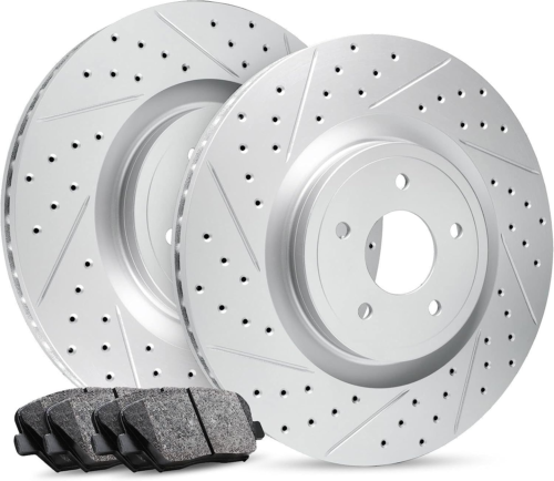 Kit freins et rotors avant | plaquettes de frein avant | rotors et plaquettes de frein | céramique Br - Photo 1/9