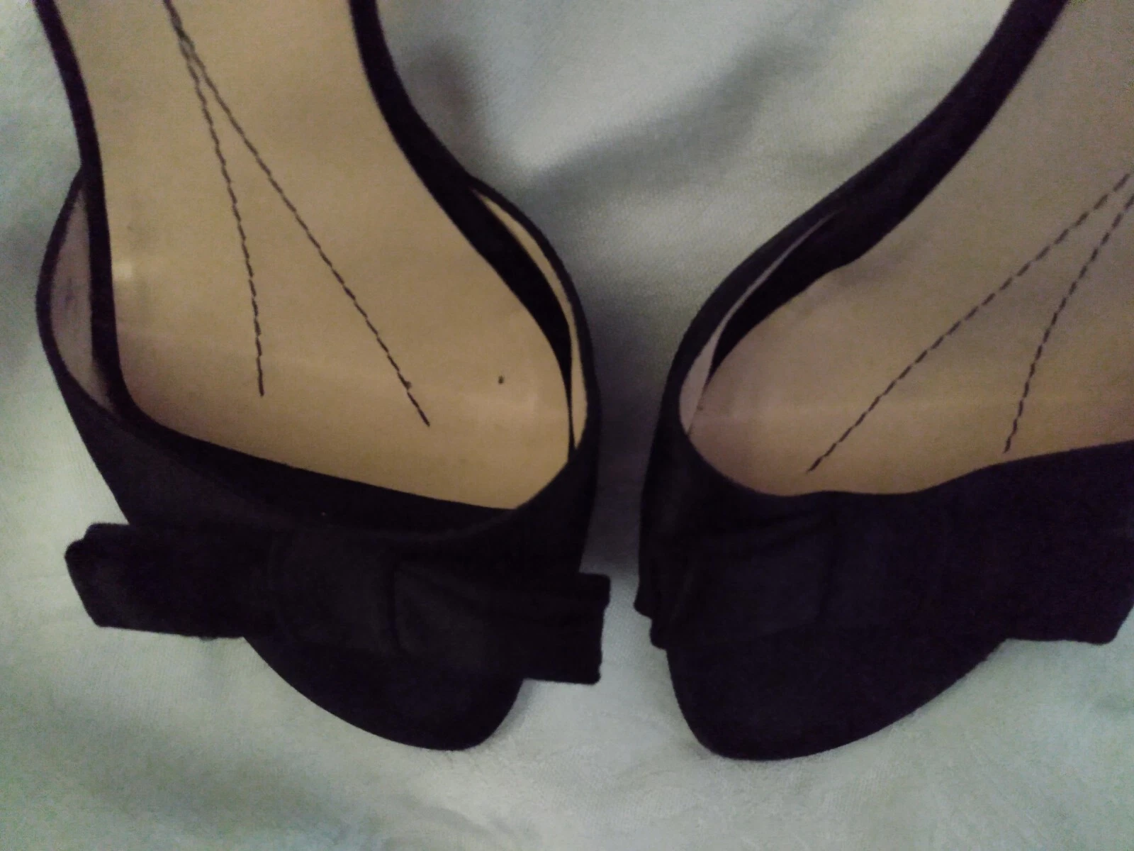 KATE SPADE NY sandalo nero formale raso fiocco tacco US 7B Made in Italy