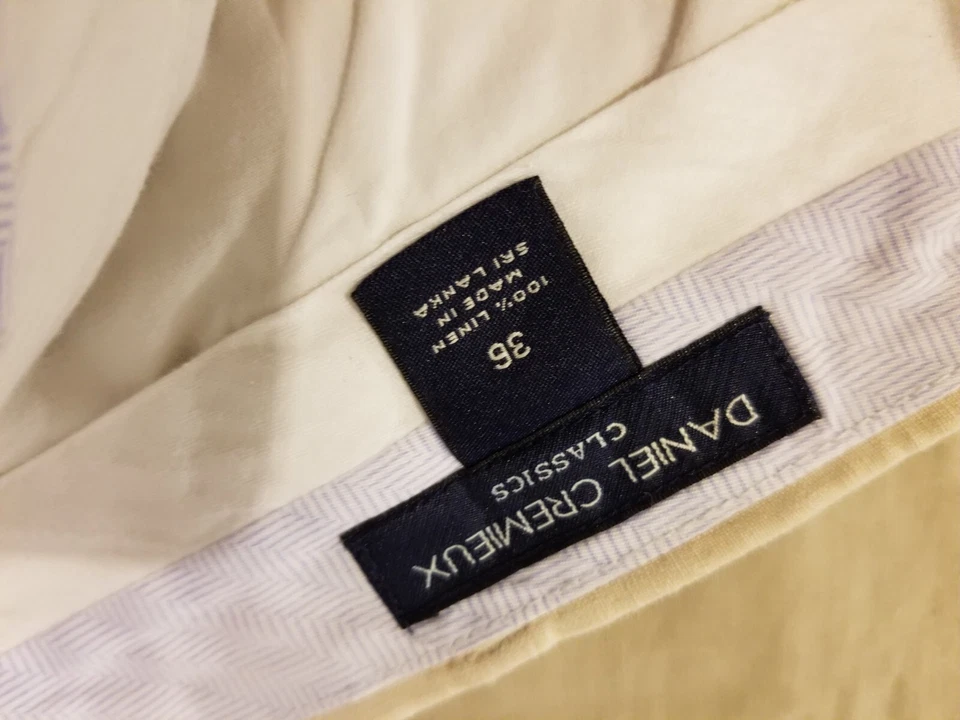 Pantalones Cortos Hombre Daniel Cremieux Lino 36 Caqui Chino 35 Foto 3 de 3