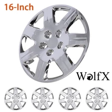 16" Chrome Wheel Covers Replacement Bolt On Hubcap For 2006-2011 Honda Civic ABS