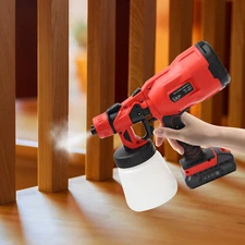 20V Cordless High Pressure Paint Sprayer 800ML HVLP Spray Gun Airless Power Tool