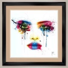 35W"x35H" MAKEUP COLORS by PATRICE MURCIANO - DOUBLE MATTE, GLASS and FRAME