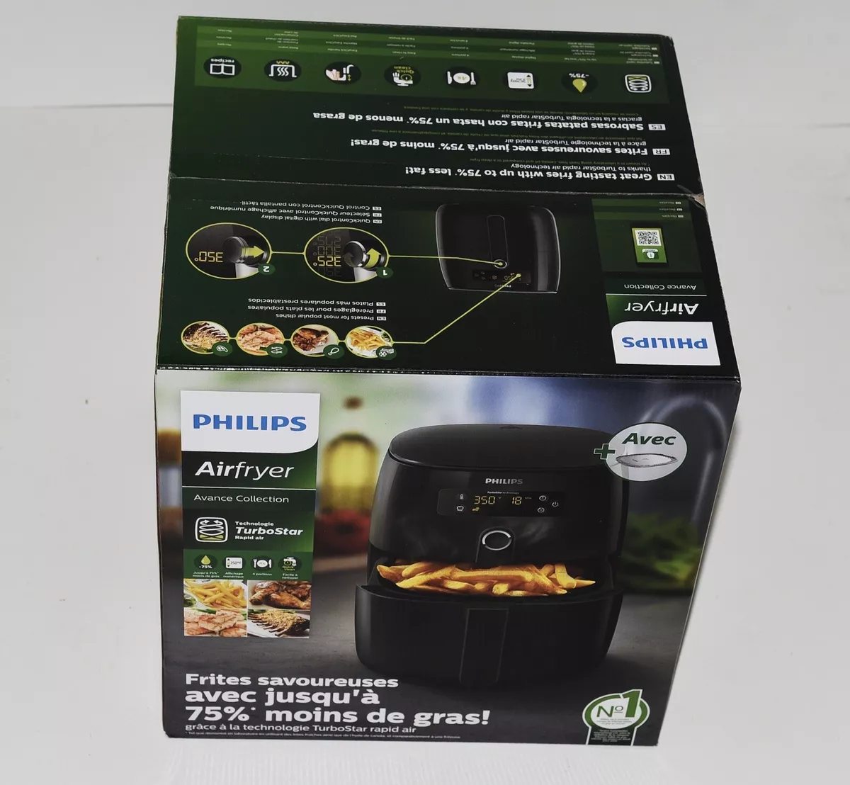 Philips Avance Collection Turbostar Digital Airfryer Black