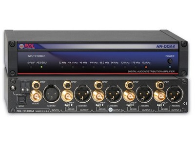 RDL HR-DDA4 AES/EBU and S/PDIF Digital Audio Distributor