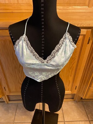MOTEL ROCKS Yeppy Top in Botanist Flocking Spearmint XS Casual Club Party