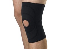 Open Patella Knee Supports,Black Large