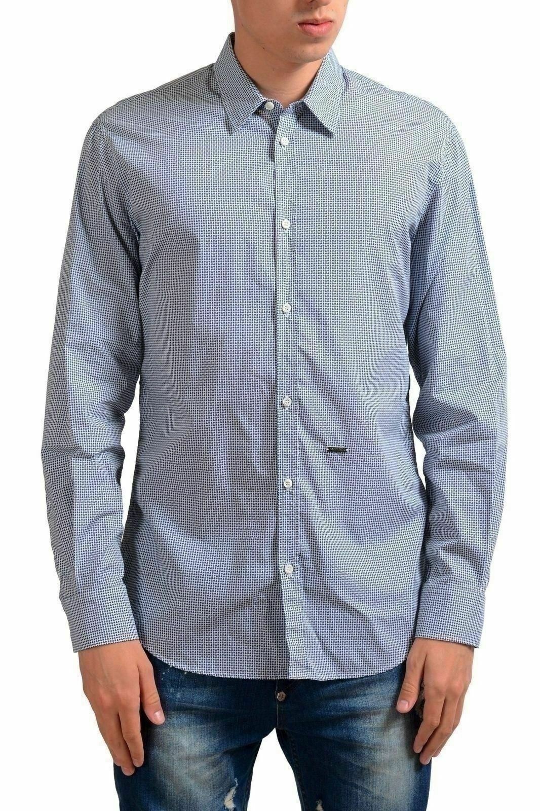 Мужская многоцветная повседневная рубашка с длинным рукавом Dsquared2 US S IT 48