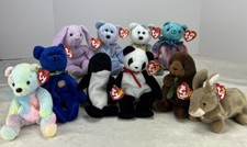 Vtg Beanie Babies Ty Lot of 10 All With Ear And Tush Tags