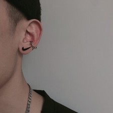 Nike Swoosh Earrings Tick Air Classic Logo Sneakers Fashion Black Earrings