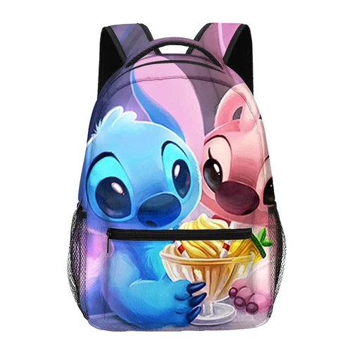 Cartoon Stitch School Backpack Laptop Bags Kids Handbag Travel Bag Teenagers Bag - Picture 15 of 56
