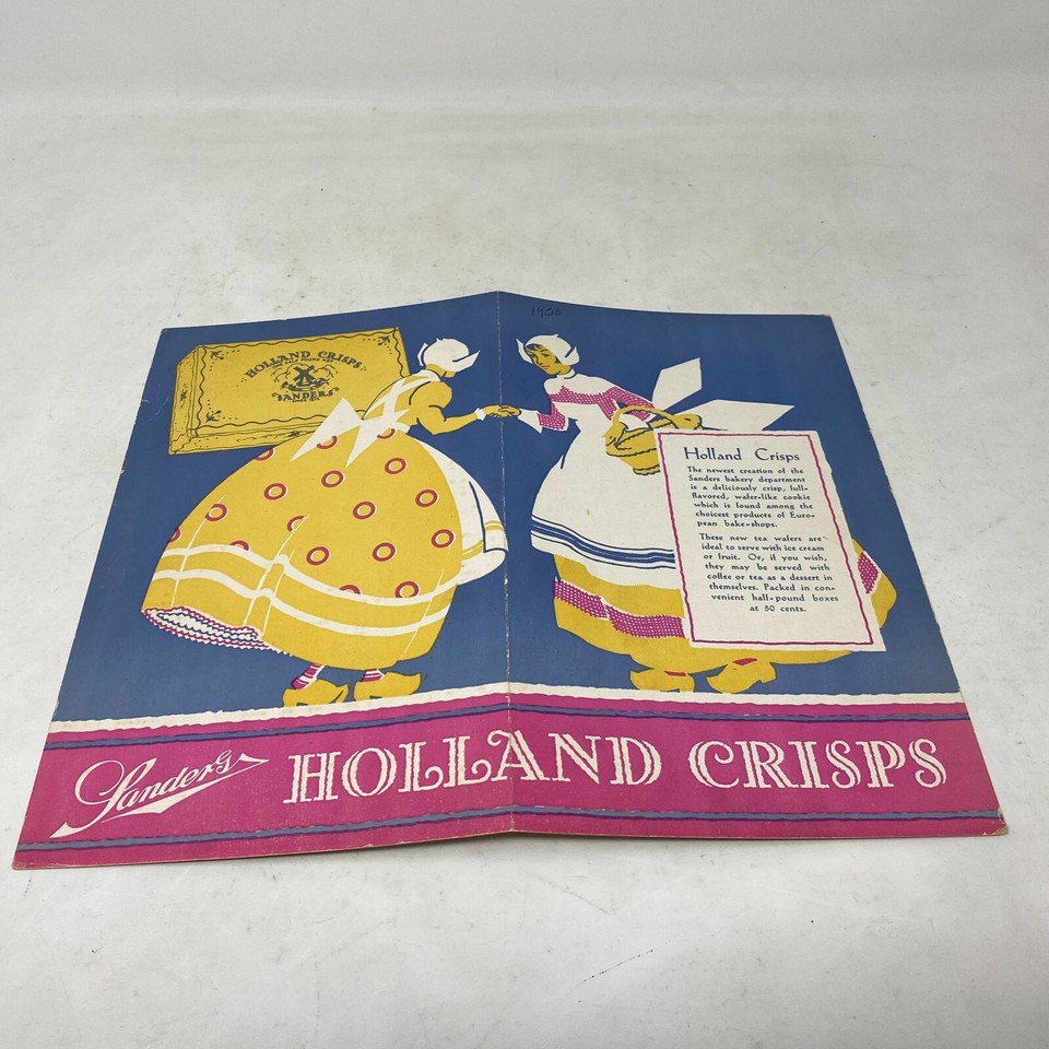 Saturday, June 7, 1930 SANDERS MENU Detroit Confectionery w/ Soda/Lunch