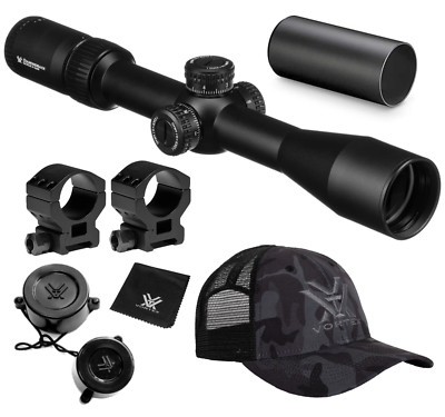 Vortex Optics Diamondback 4-16x44 Riflescope EBR-2C MRAD w Rings H & Hat Bundle