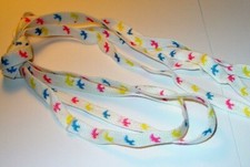 RAINBOW COLOR BIRDS 1980's VINTAGE SHOE LACES 40 INCH NEW OLD STOCK 1 PAIR